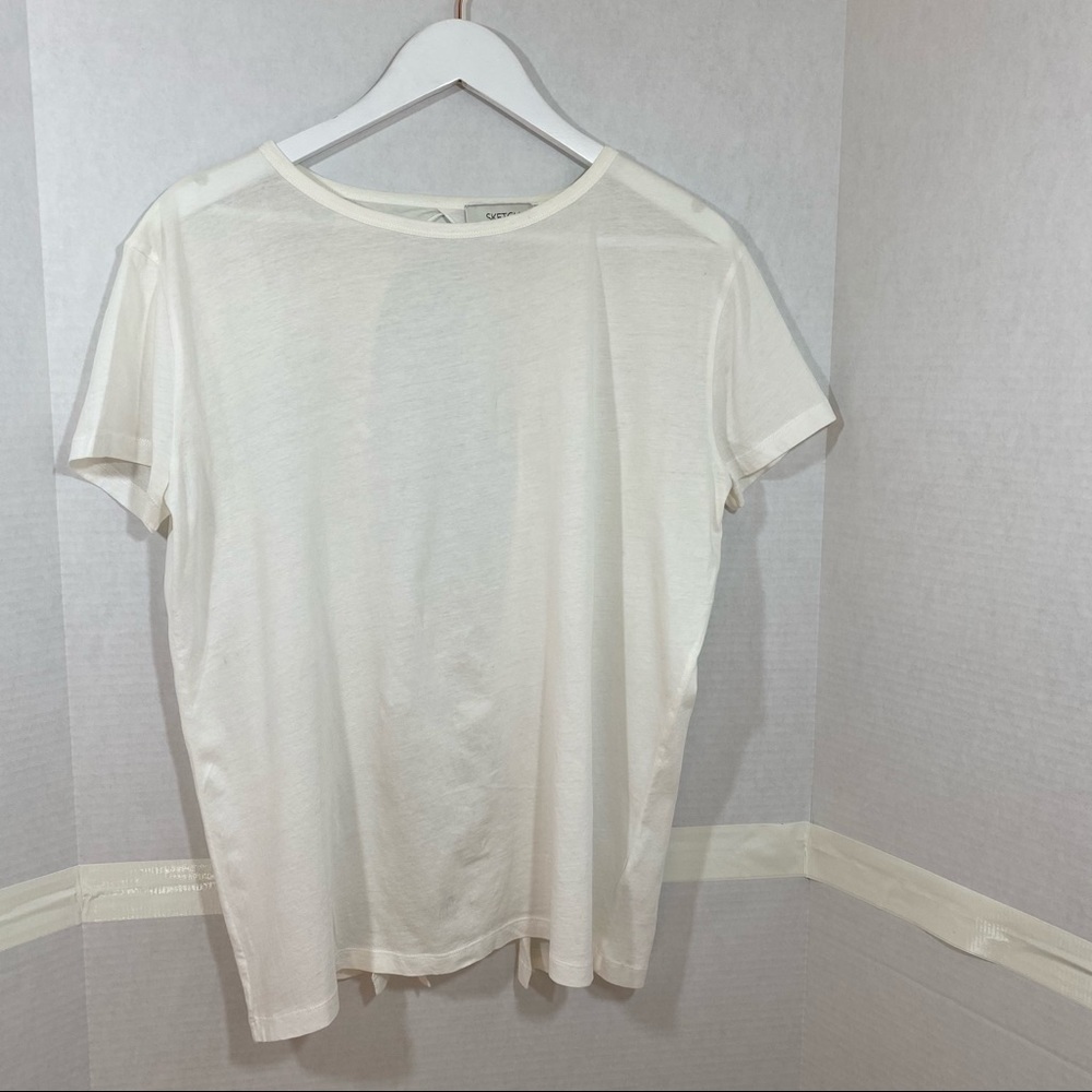 EUC Sketch White Top (Shirt)  Sz S